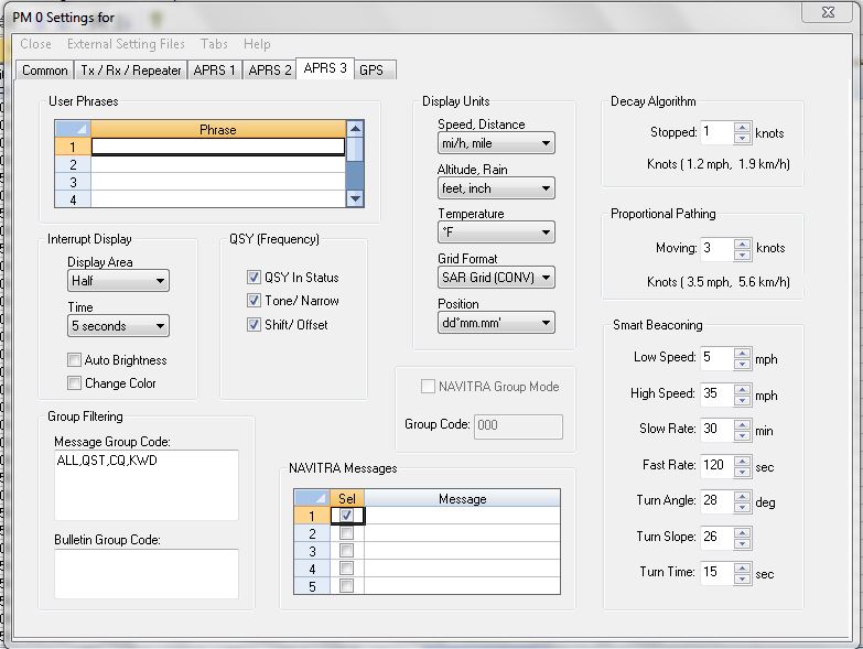 Kenwood D710 APRS Settings 3